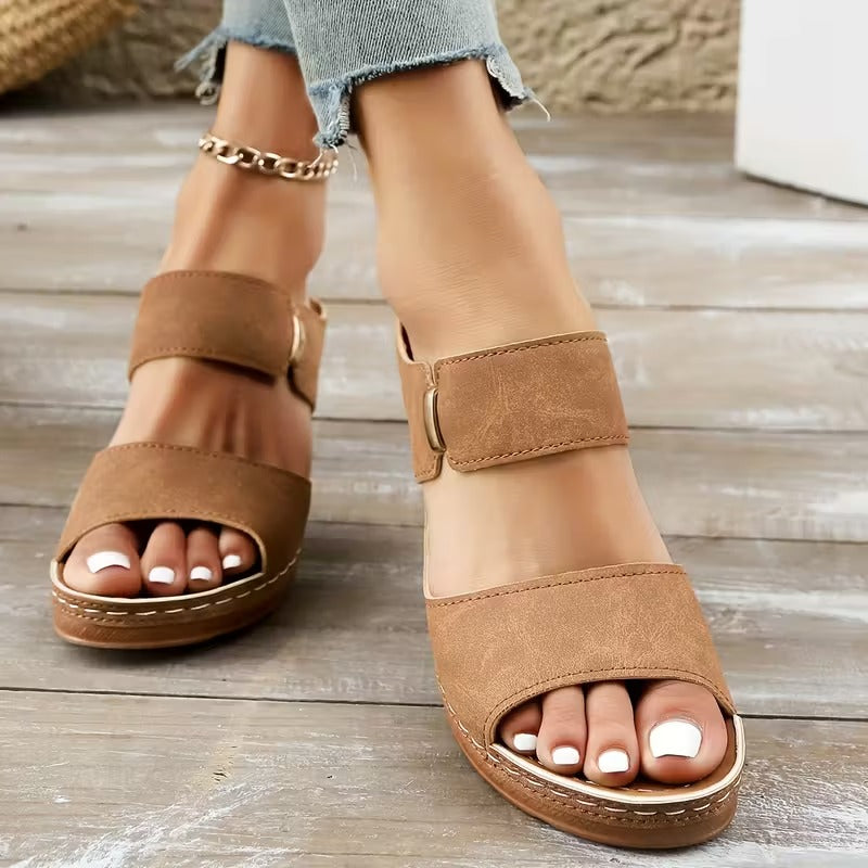Sandalias Mujer Elegantes Tacón Medio para Fiesta