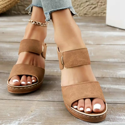 Sandalias Mujer Elegantes Tacón Medio para Fiesta