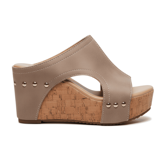 Sandalias Plataforma Mujer Beige Verano Moda